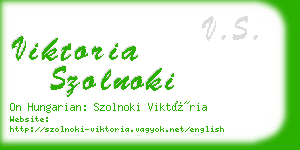 viktoria szolnoki business card